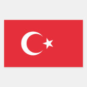 Türkei/Türkische Flagge Rechteckiger Aufkleber (Vorderseite)
