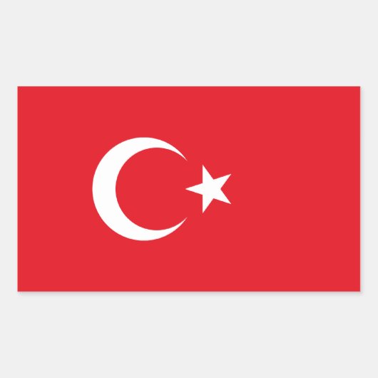 Türkei/Türkische Flagge Rechteckiger Aufkleber (Vorderseite)