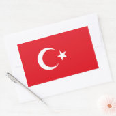 Türkei/Türkische Flagge Rechteckiger Aufkleber (Umschlag)
