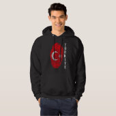 Türkei Turkiye National Flag Fingerprint Bayragi H Hoodie (Vorne ganz)