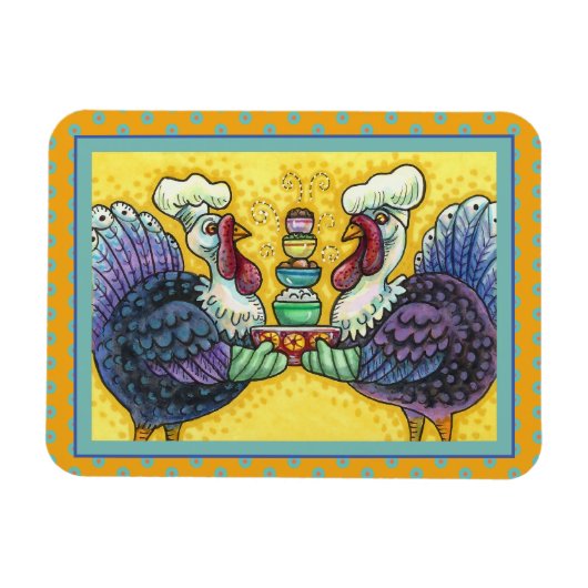 TÜRKEI UND ALLE FIXINE, FUNNY ERNTEDANK VRDS MAGNET (Horizontal)