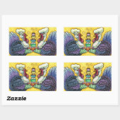 TÜRKEI UND ALLE FIXINE, FUNNY ERNTEDANK VRDS RECHTECKIGER AUFKLEBER (Blatt)