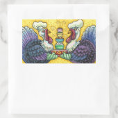 TÜRKEI UND ALLE FIXINE, FUNNY ERNTEDANK VRDS RECHTECKIGER AUFKLEBER (Tasche)