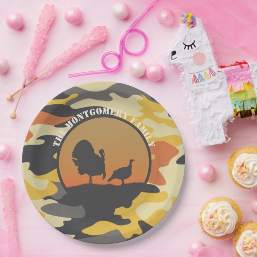 Türkei und Camouflage Pappteller (Party)