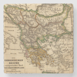 Türkei- und Griechenland-Karte Steinuntersetzer