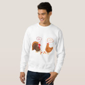 Türkei und Hühner-Erntedank Sweatshirt (Vorne ganz)