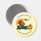 Türkei und Pumpkin-Erntedank Magnet (Vorderseite/Rückseite)