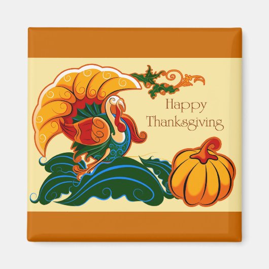Türkei und Pumpkin-Erntedank Magnet (Vorne)