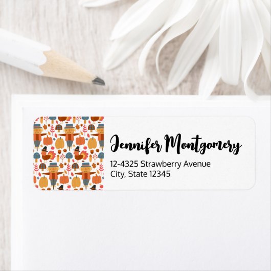 Türkei und Scarecrow Erntedank Pattern (Insitu)