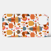Türkei und Scarecrow Erntedank Pattern Case-Mate iPhone Hülle (Rückseite (Horizontal))