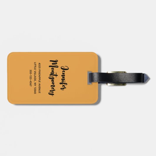 Türkei und Scarecrow Erntedank Pattern Gepäckanhänger (Rückseite horizontal)