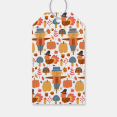 Türkei und Scarecrow Erntedank Pattern Geschenkanhänger (Rückseite)