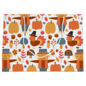 Türkei und Scarecrow Erntedank Pattern Große Geschenktüte (Vorderseite)