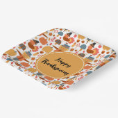 Türkei und Scarecrow Erntedank Pattern Pappteller (Gewinkelt)