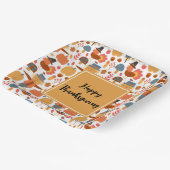 Türkei und Scarecrow Erntedank Pattern Pappteller (Gewinkelt)