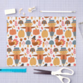 Türkei und Scarecrow Erntedank Pattern Seidenpapier (Handwerk)