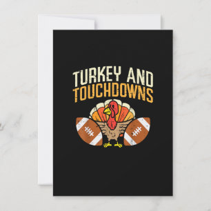Türkei und Touchdowns American Football Thanksgivi Einladung