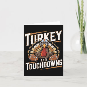 Türkei und Touchdowns Erntedank American Footba Karte