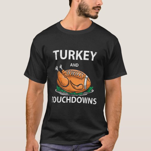 Türkei und Touchdowns Erntedank Football Men B T-Shirt (Vorderseite)