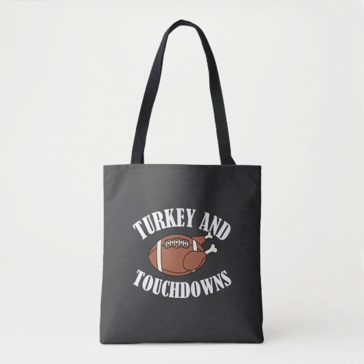 Türkei und Touchdowns-Erntedank Tasche (Vorderseite)