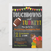 Türkei und Touchdowns Freundliches Party Invitati Einladung (Vorderseite)