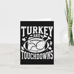 Türkei und Touchdowns Funny Erntedank Football Karte