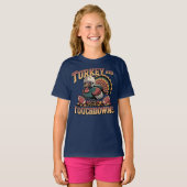 Türkei und Touchdowns Funny Football T - Shirt (Vorne ganz)
