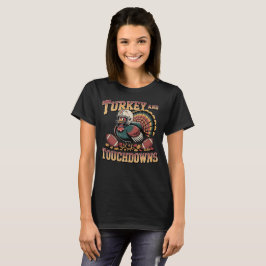 Türkei und Touchdowns Funny Football T - Shirt