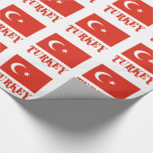 Türkei und türkische Flagge Geschenkpapier (Ecke)
