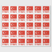 Türkei und türkische Flagge Geschenkpapier (Flach)
