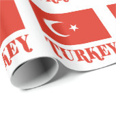 Türkei und türkische Flagge Geschenkpapier (Rolleneckpunkt)