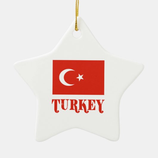 Türkei und türkische Flagge Keramikornament (Vorne)