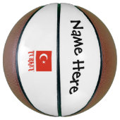 Türkei und türkische Flagge mit Ihrem Namen Basket Basketball (Vertikal)