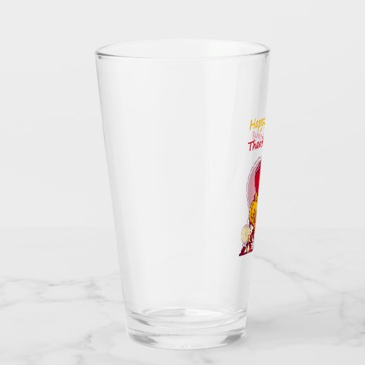 Türkei und Veggies glücklich Thanksgiving grün Glas (Rechts)