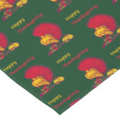 Türkei und Veggies glücklich Thanksgiving grün Kurzer Tischläufer (Ecke)