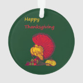 Türkei und Veggies glücklich Thanksgiving grün Ornament (Rückseite)