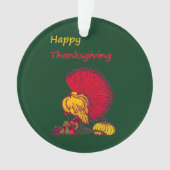 Türkei und Veggies glücklich Thanksgiving grün Ornament (Vorderseite)