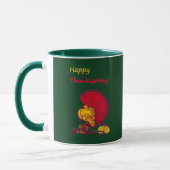 Türkei und Veggies glücklich Thanksgiving grün Tasse (Links)
