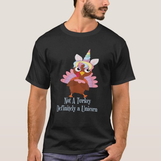 Türkei verkleidet Unicorn Erntedank Novelty T-Shirt (Vorderseite)