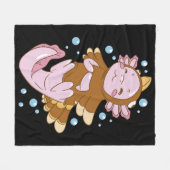 Türkei verschleiert Axolotl Fun Fleecedecke (Vorderseite (Horizontal))