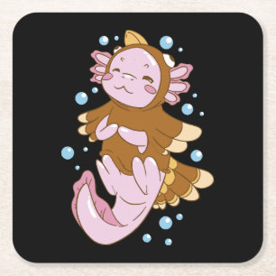 Türkei verschleiert Axolotl Fun Rechteckiger Pappuntersetzer