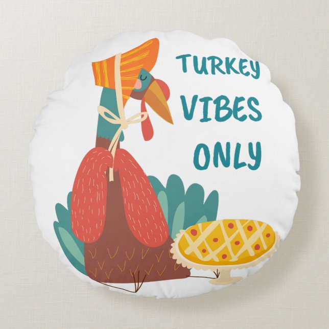 Türkei Vibes only Rundes Kissen (Vorderseite)