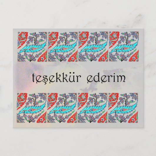 TÜRKEI - Vielen Dank Postkarte (Vorderseite)