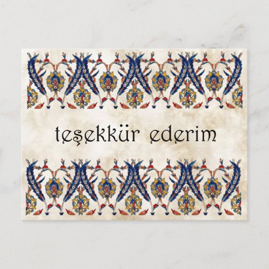 TÜRKEI - Vielen Dank Postkarte (Vorderseite)