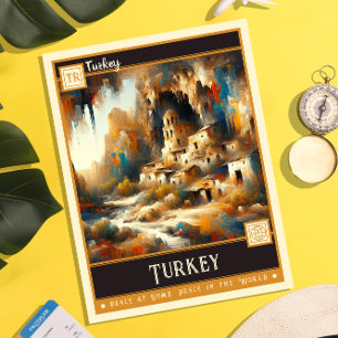 Türkei Vintage-Malerei Postkarte