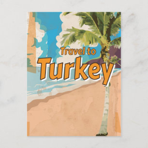 Türkei Vintage-Urlaubsposter Postkarte