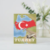 Türkei Vintages Flugplakat Postkarte (Stehend Vorderseite)