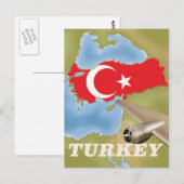 Türkei Vintages Flugplakat Postkarte (Vorne/Hinten)