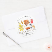 Türkei Wein und Kuchen | Freundlicher Erntedank Runder Aufkleber (Umschlag)