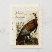 Türkei Wild Audubon Bird Painting Einladung (Vorne/Hinten)